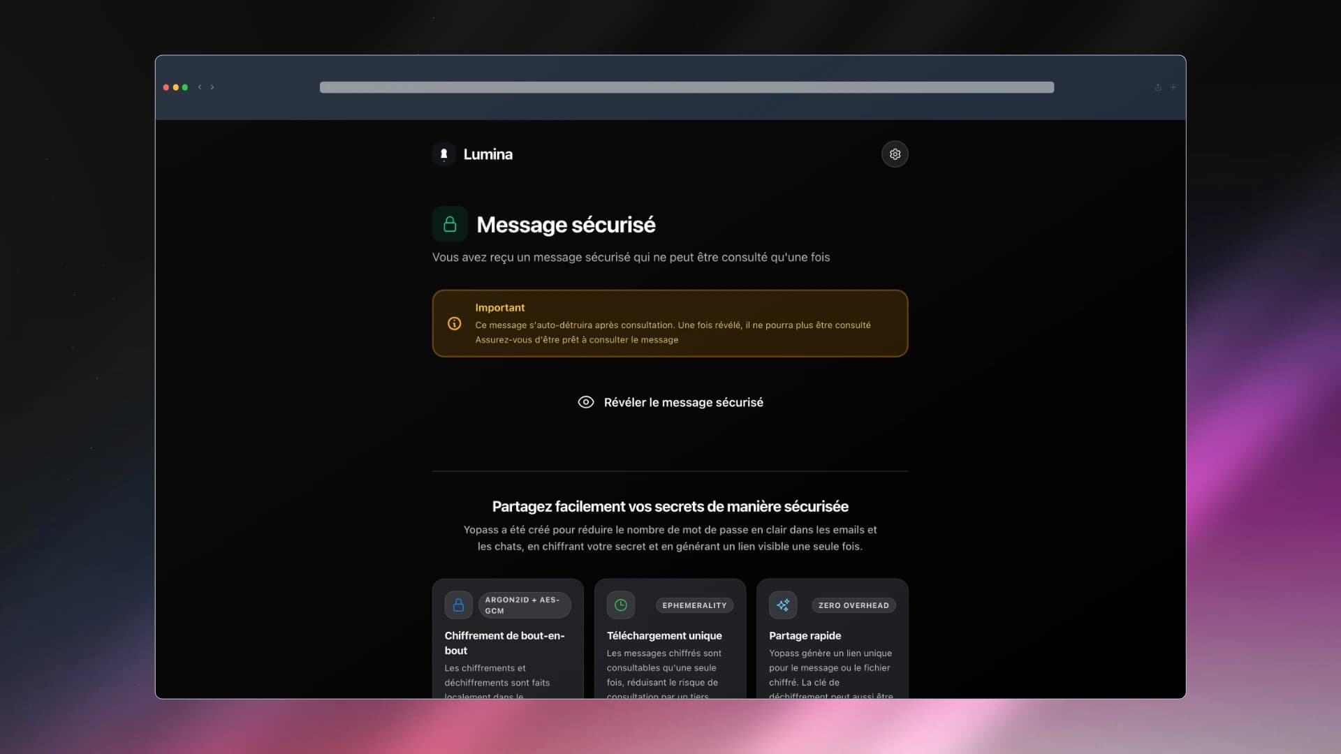 Recipient One-Time Decryption Confirmation